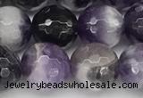 CNA1164 15.5 inches 12mm faceted round natural dogtooth amethyst beads