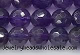 CNA1175 15.5 inches 6mm faceted round natural amethyst beads