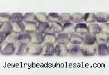 CNA1183 15.5 inches 14*14mm square amethyst beads wholesale