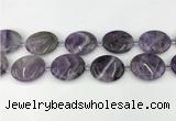 CNA1193 15.5 inches 25*30mm oval amethyst beads wholesale