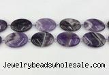 CNA1194 15.5 inches 25*35mm oval amethyst beads wholesale