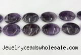 CNA1195 15.5 inches 30*40mm oval amethyst beads wholesale