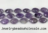 CNA1202 15.5 inches 18*25mm faceted oval amethyst beads