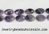 CNA1207 15.5 inches 20*30mm - 22*30mm faceted oval amethyst beads