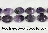 CNA1209 15.5 inches 30*40mm faceted oval amethyst gemstone beads