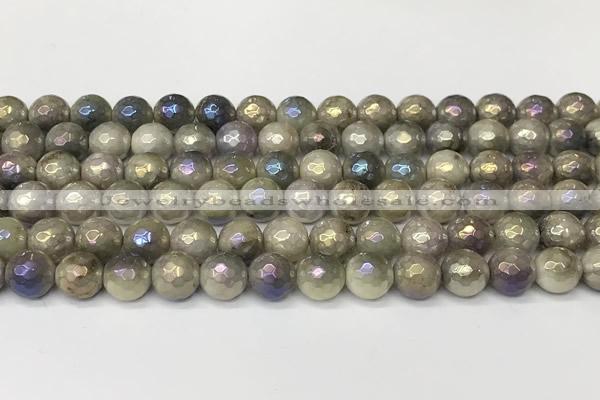 CNA1236 15 inches 8mm faceted round AB-color lavender amethyst beads