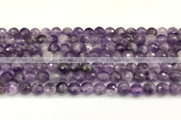 CNA1245 15 inches 6mm faceted round dogtooth amethyst beads