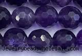 CNA1251 15 inches 8mm faceted round amethyst beads