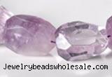 CNA17 15*28mm freeform A- grade natural amethyst beads Wholesale