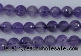 CNA252 15.5 inches 8mm faceted round natural amethyst beads