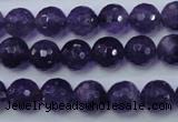 CNA253 15.5 inches 10mm faceted round natural amethyst beads