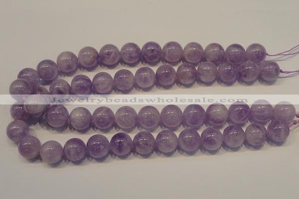 CNA302 15.5 inches 12mm round natural lavender amethyst beads