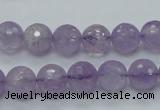 CNA311 15.5 inches 10mm faceted round natural lavender amethyst beads