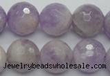 CNA314 15.5 inches 18mm faceted round natural lavender amethyst beads