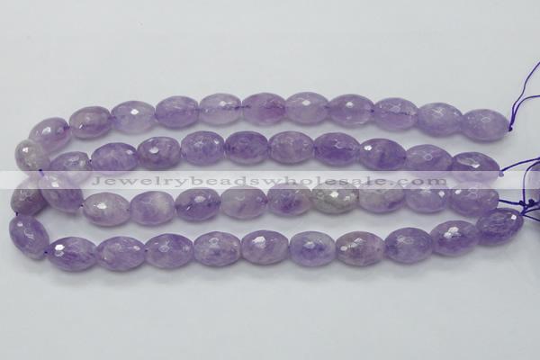 CNA316 15.5 inches 13*18mm faceted rice natural lavender amethyst beads