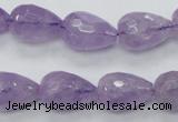 CNA318 15.5 inches 12*16mm faceted teardrop natural lavender amethyst beads