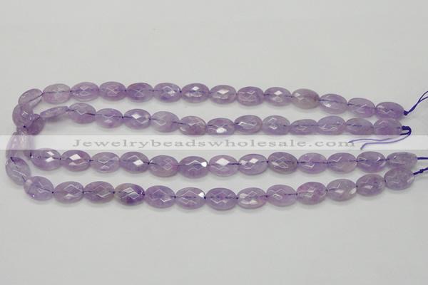 CNA329 15.5 inches 10*14mm faceted oval natural lavender amethyst beads