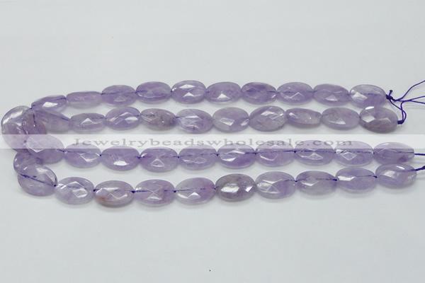 CNA330 15.5 inches 13*18mm faceted oval natural lavender amethyst beads