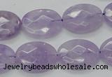 CNA331 15.5 inches 15*20mm faceted oval natural lavender amethyst beads