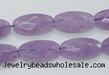 CNA334 15.5 inches 10*20mm faceted oval natural lavender amethyst beads