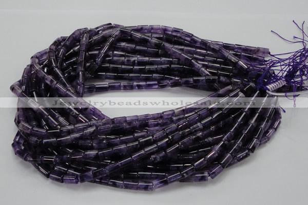 CNA34 15.5 inches 6*10mm column grade A natural amethyst beads