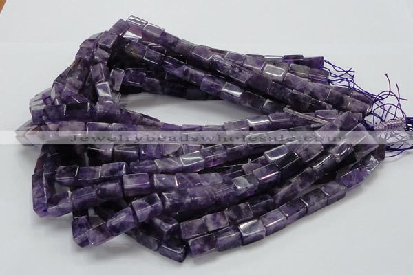 CNA36 15.5 inches 8*12mm cuboid grade AB natural amethyst beads