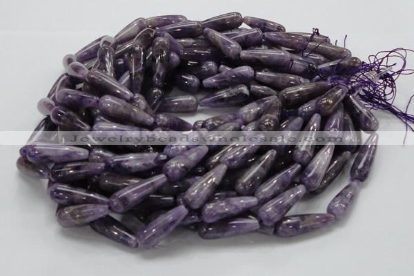 CNA41 15.5 inches 10*30mm teardrop grade AB natural amethyst beads