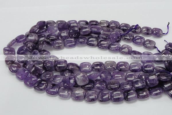 CNA42 15.5 inches 15*15mm square grade A natural amethyst beads