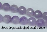 CNA423 15.5 inches 10mm faceted round natural lavender amethyst beads