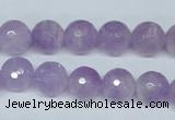 CNA424 15.5 inches 12mm faceted round natural lavender amethyst beads