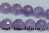 CNA425 15.5 inches 14mm faceted round natural lavender amethyst beads