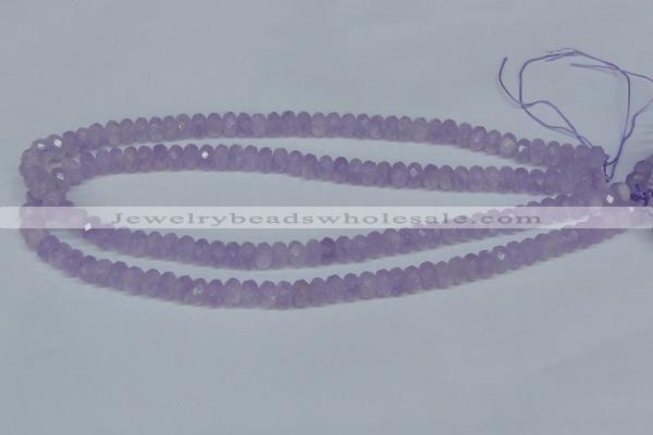 CNA427 4*8mm faceted rondelle natural lavender amethyst beads