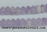 CNA428 6*10mm faceted rondelle natural lavender amethyst beads