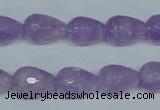 CNA430 10*14mm faceted teardrop natural lavender amethyst beads