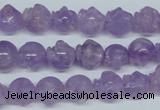 CNA433 15.5 inches 12*12mm skull shape natural lavender amethyst beads