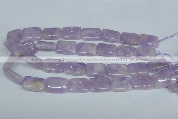 CNA442 15.5 inches 18*25mm rectangle natural lavender amethyst beads