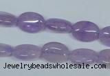 CNA444 15.5 inches 10*14mm oval natural lavender amethyst beads