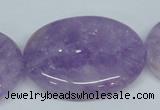 CNA452 15.5 inches 30*40mm oval natural lavender amethyst beads