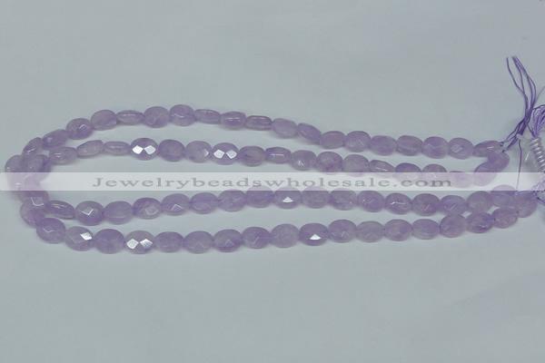 CNA453 15.5 inches 8*12mm faceted oval natural lavender amethyst beads