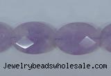 CNA457 15.5 inches 16*22mm faceted oval natural lavender amethyst beads