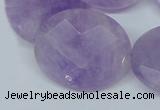 CNA460 15.5 inches 25*30mm faceted oval natural lavender amethyst beads