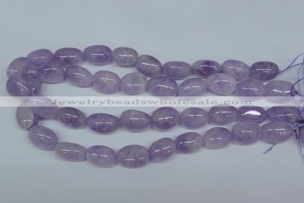 CNA466 15.5 inches 14*18mm nugget natural lavender amethyst beads