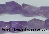 CNA467 15.5 inches 18*24mm faceted nugget natural lavender amethyst beads