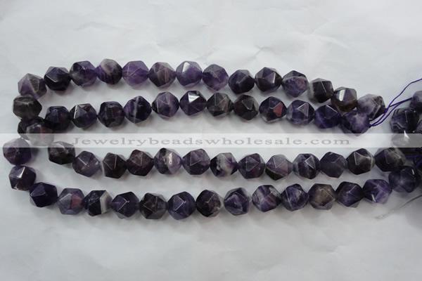 CNA506 15 inches 16mm faceted nuggets amethyst gemstone beads