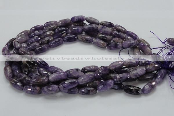 CNA52 15.5 inches 10*20mm faceted rice grade AB natural amethyst beads