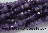 CNA60 15.5 inches 4*6mm faceted rondelle grade AB+ natural amethyst beads