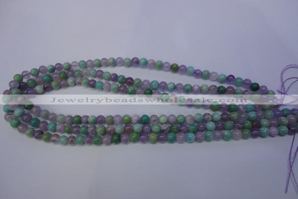 CNA651 15 inches 6mm round lavender amethyst & amazonite beads