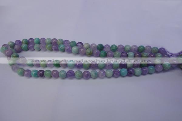 CNA652 15 inches 8mm round lavender amethyst & amazonite beads