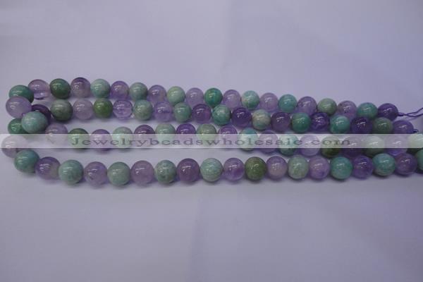 CNA653 15 inches 10mm round lavender amethyst & amazonite beads