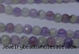 CNA661 15 inches 6mm faceted round lavender amethyst & prehnite beads